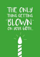 60th only Birthday Card 4104 created by Cookie Design