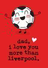 Liverpool FC Footbal Club Dad Birthday / Fathers Day Card created by Mrs Best Paper Co.