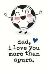 Tottenham Hotspur FC Footbal Club Dad Birthday / Fathers Day Card created by Mrs Best Paper Co.