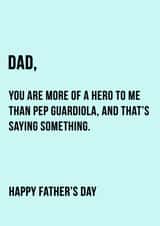 dad football Father's Day Card 11182 created by Offside Cards