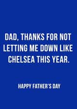 dad chelsea Father's Day Card 33529 created by Offside Cards