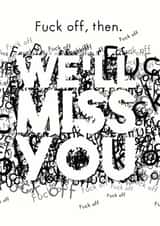 fuck off Leaving Card 13833 created by Dark Heart Cards