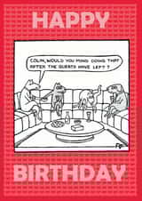 dog humour Birthday Card 1904 created by Off The Leash Cartoons by Rupert Fawcett