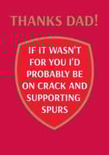 Arsenal Father's Day card created by Pottsy Prints