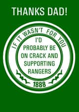 Celtic thanks dad Father's Day card created by Pottsy Prints