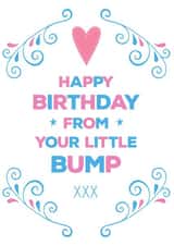 Classic Birthday Card - From Your Little Bump - Hearts created by Hello Fridays Studio