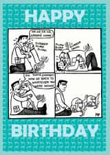 funny humour Birthday Card 1908 created by Off The Leash Cartoons by Rupert Fawcett