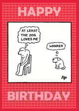 wanker humour Birthday Card 1915 created by Off The Leash Cartoons by Rupert Fawcett