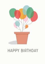 Balloon plant Birthday card created by Tiny Steps