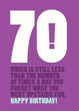 70 still Birthday Card 9462 created by Wordplay Design