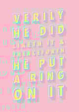 Thenceforth he put a ring on it - engagement created by Bookishly