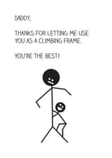Cheeky Birthday Card - Stick Men - Dad - Climbing Frame created by Claire.Made.This