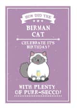 Cat Birman Card 37500 created by Wild Cards by Becky