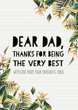 thanks being Father's Day Card 29498 created by I am Nat