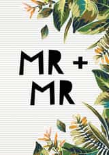 MR + MR Jungle wedding card. created by I am Nat