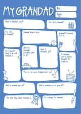 Cute DIY Fathers Day Card / Birthday Card - My Grandad - Fill In The Blanks created by Bow & Bell