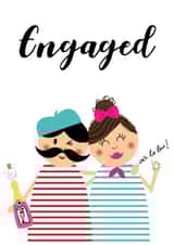 French couple engaged created by Memelou
