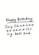 cheesy bell Birthday Card 9535 created by Cardinky
