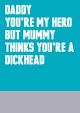 My Hero Rude Father's Day card created by Filthy Sentiments