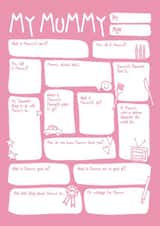 Cute Mother's Day Card - My Mummy - Fill In The Blanks created by Bow & Bell