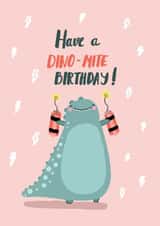 dinosaur dino Birthday Card 10250 created by Forever Funny