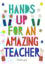 hands up Thank You Card 11228 created by Miss Bespoke Papercuts