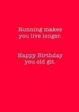 run jog Birthday Card 13450 created by Running Cards UK