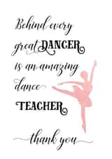 ballet behind Thank You Card 13959 created by Sina Steele