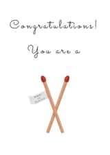 Congratulations you are a match - Wedding or Engagement card created by Lou La La