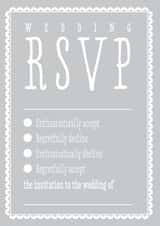 Funny RSVP wedding invite created by Bow & Bell