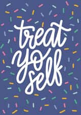 Funny Birthday - Treat Yo Self created by Reba Renee