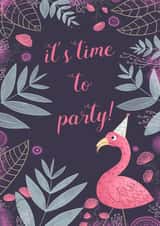 flamingo party Birthday Card 23074 created by Megan Higgins