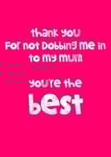 not dobbing Thank You Card 13916 created by Crapcat Cards