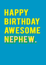 Cute Birthday Card - Nephew - Happy Birthday Awesome Nephew created by Redback Cards