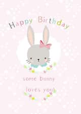 child bunny Birthday Card 6816 created by Vanilla Frosting Studio