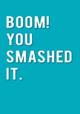 boom smashed Exams Card 6612 created by Redback Cards