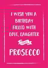 prosecco alcohol Birthday Card 13751 created by Lukanna Designs