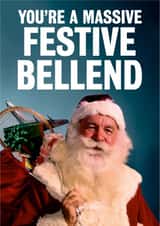 bellend santa Christmas Card 3024 created by Dean Morris Cards