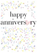 Polka Dot Typoragphy Anniversary Card - Heart - Happy Anniversary created by Claire Giles