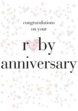 Classic Ruby Anniversary Card - 40 Years - Congratulations On Your Ruby Anniversary created by Claire Giles
