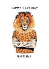 lion mane Birthday Card 12501 created by Panda and the Prince