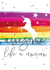 unicorn awesome Love & Friendship Card 14065 created by Cinnamon Aitch