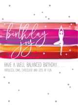 yoga joy Birthday Card 14069 created by Cinnamon Aitch