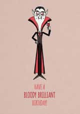 Vampire Dracula Birthday Card 13614 created by Dean Russell