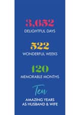 husband wife Anniversary Card 7694 created by Poppy Lane