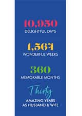 anniversary 30th Anniversary Card 7695 created by Poppy Lane