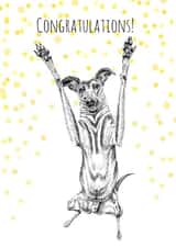 Funny Dog Congratulations Card created by sarahcoxartwork
