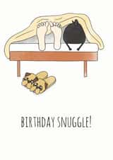 pug snuggle Birthday Card 13929 created by SmellyCardStudio
