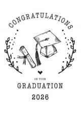 Congratulations on your Graduation Card for University graduate created by Hello Fridays Studio
