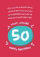 Mum 50 card created by PaperJam Print Co.